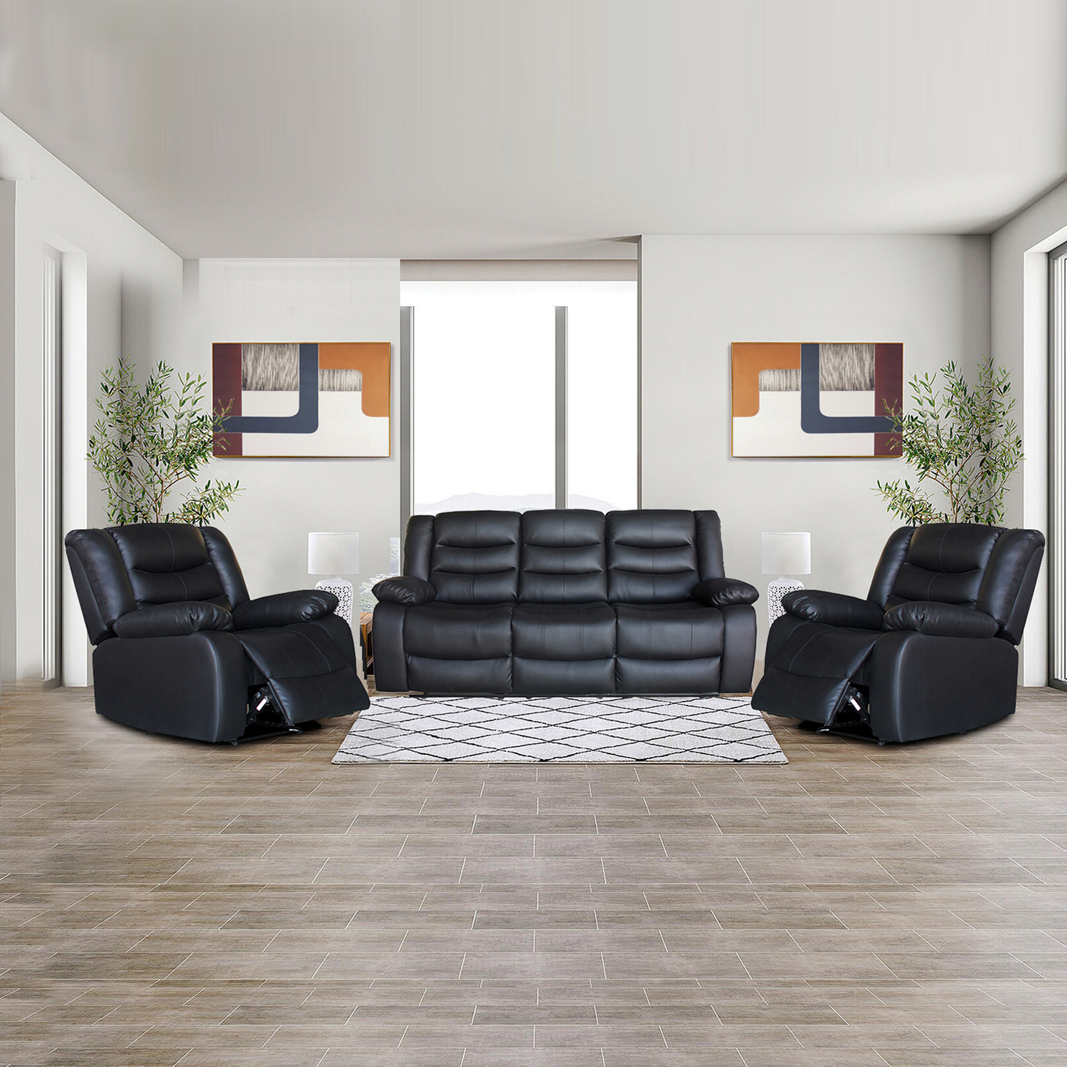 Ipanema-II-5-Seater-Faux-Leather-Recliner-Sofa-and-Armchair-Set