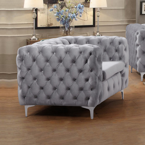 Black Eddard Velvet Armchair
