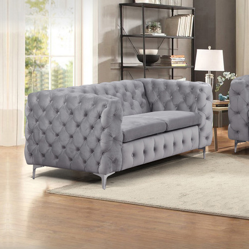 Black Eddard 2 Seater Velvet Sofa