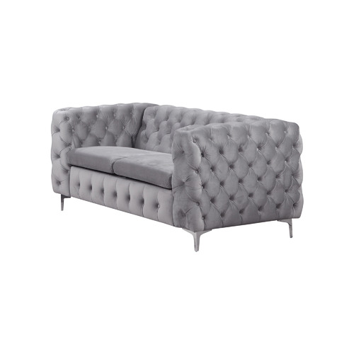 Black Eddard 2 Seater Velvet Sofa