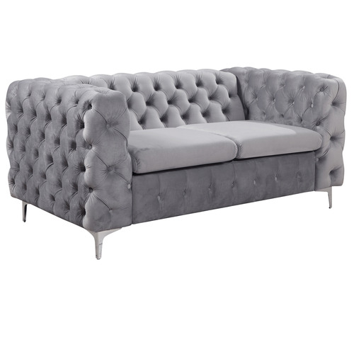 Black Eddard 2 Seater Velvet Sofa