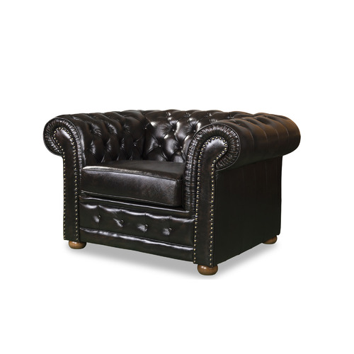 Southern Stylers 3 Piece Chesterfield Rochester Genuine Leather Sofa