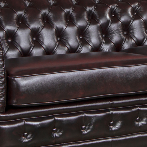 Southern Stylers Chesterfield Rochester 3 Seater Genuine Leather Sofa
