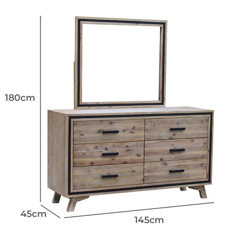 Airlie Acacia Dresser with Mirror