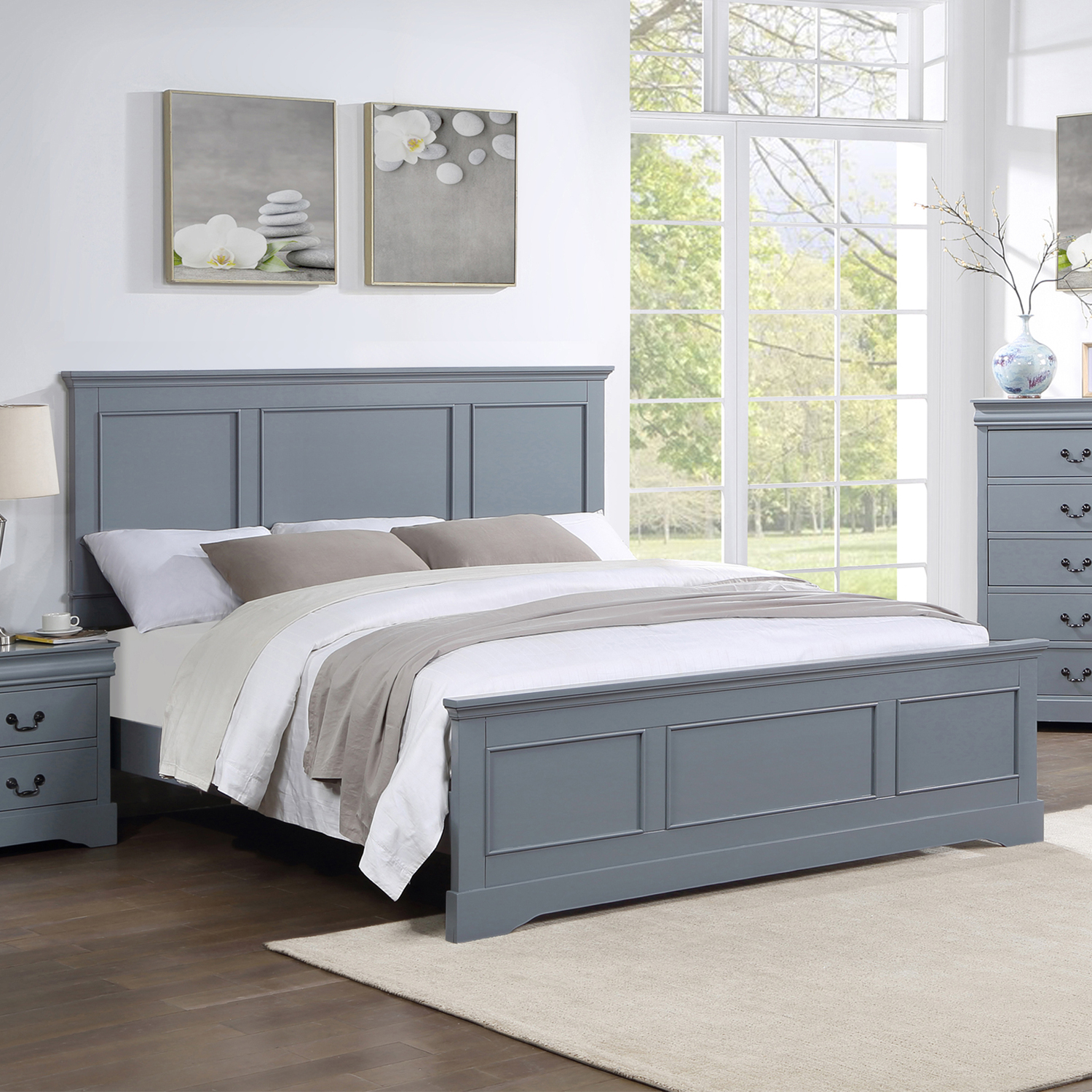 4 Piece Grey Caila Bedroom Set