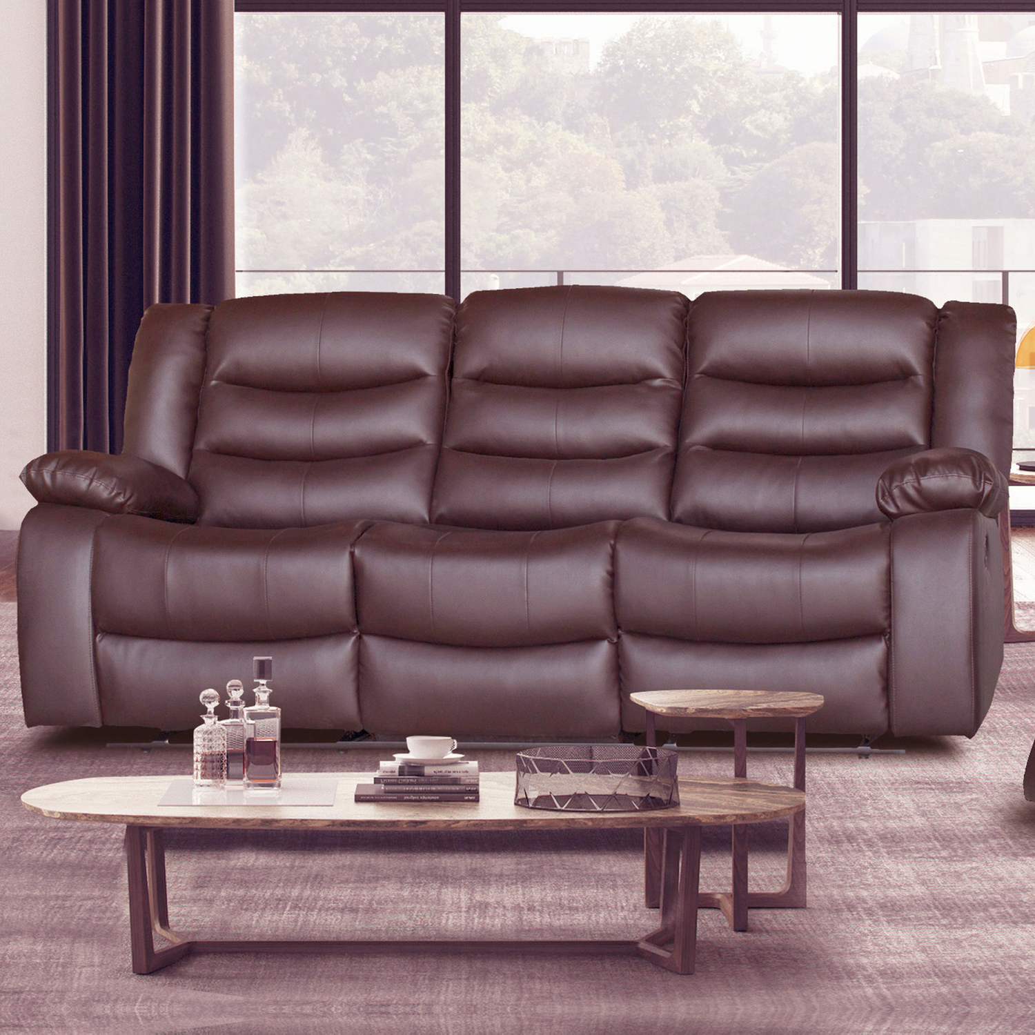 Ipanema-3-Seater-Faux-Leather-Recliner-Sofa