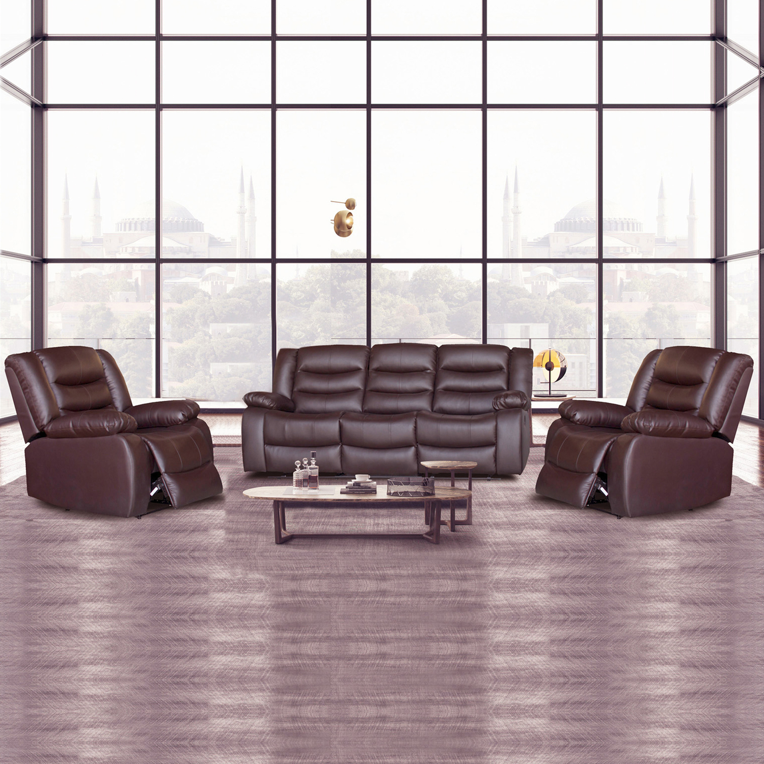 Ipanema-II-5-Seater-Faux-Leather-Recliner-Sofa-and-Armchair-Set