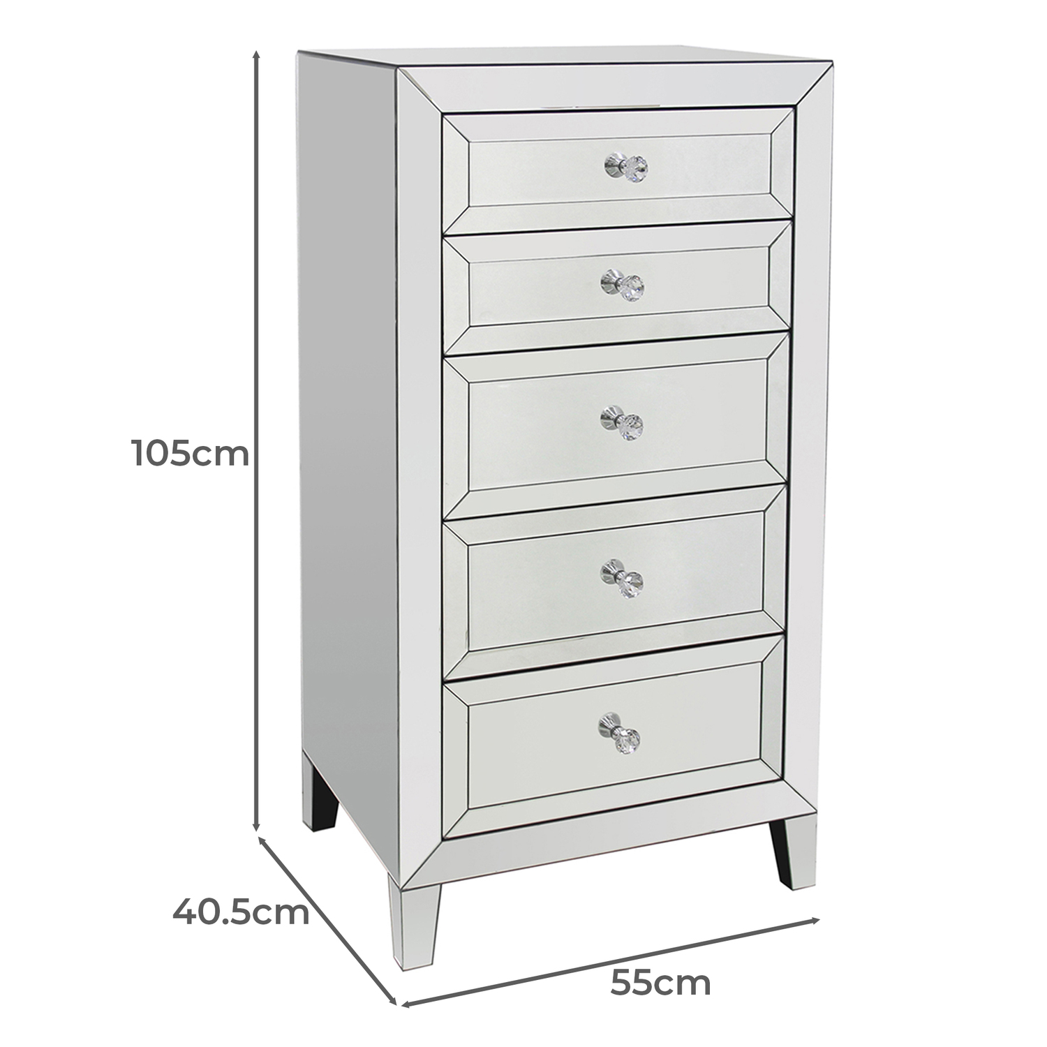 Carian 5 Drawer Tallboy