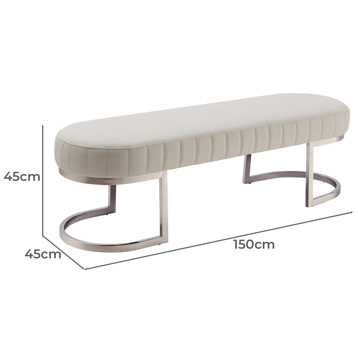 Ethan Faux Leather Ottoman Bench
