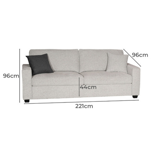 Sami 3 Seater Upholstered Sofa | Temple & Webster