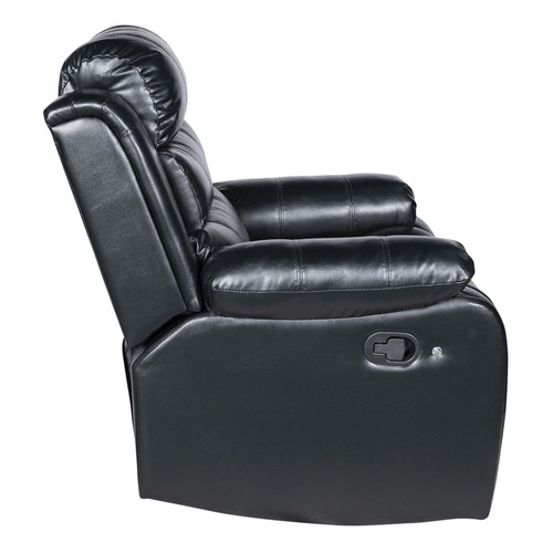 Leroy 2 Seater Faux Leather Recliner Sofa with LED