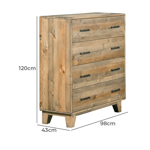 5 Piece Piedmont Pine Wood Bedroom Set