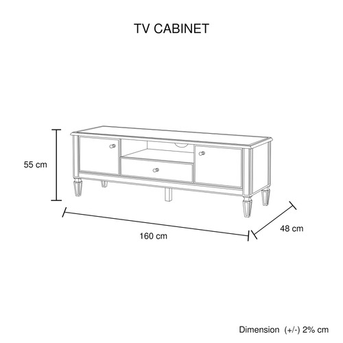 Sierra Mirrored TV Unit