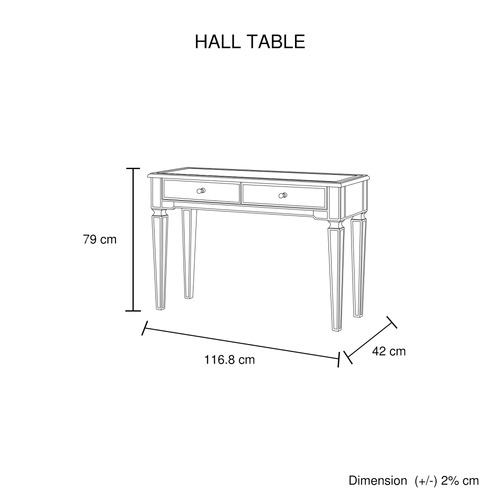 Sierra Mirrored Console Table