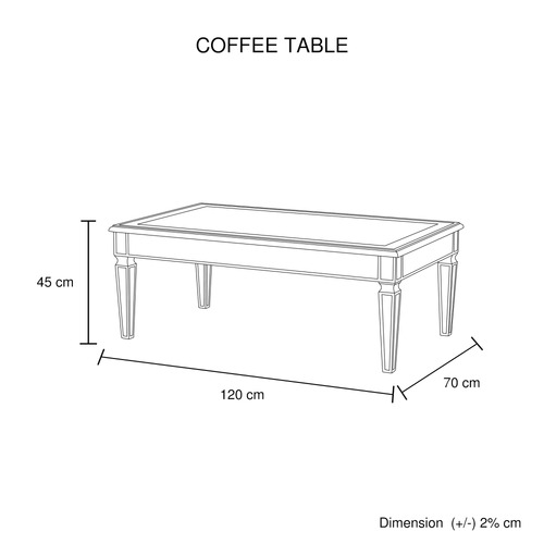 Sierra Mirrored Coffee Table