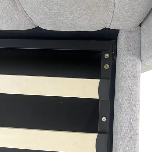 Jiwon Linen Gas Lift Storage Bed