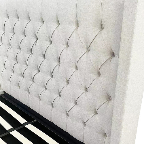 Jiwon Linen Gas Lift Storage Bed