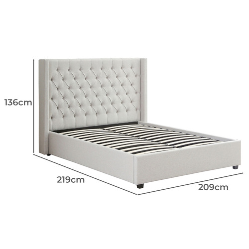 Jiwon Upholstered Gas Lift Storage Bed