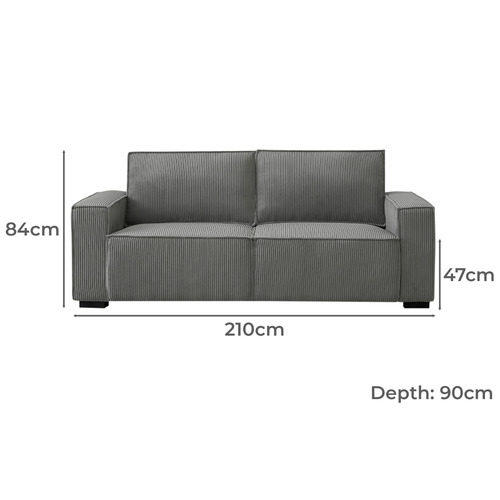 Lakan 3 Seater Upholstered Sofa
