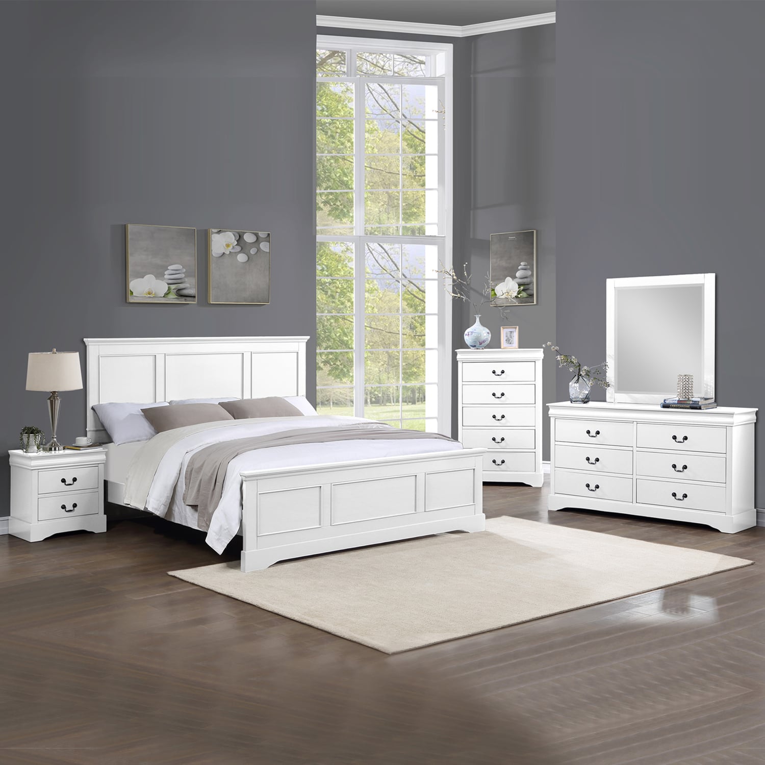 5 Piece White Caila Bedroom Set