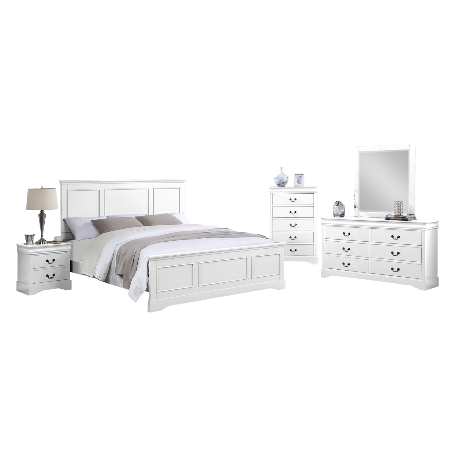 5 Piece White Caila Bedroom Set