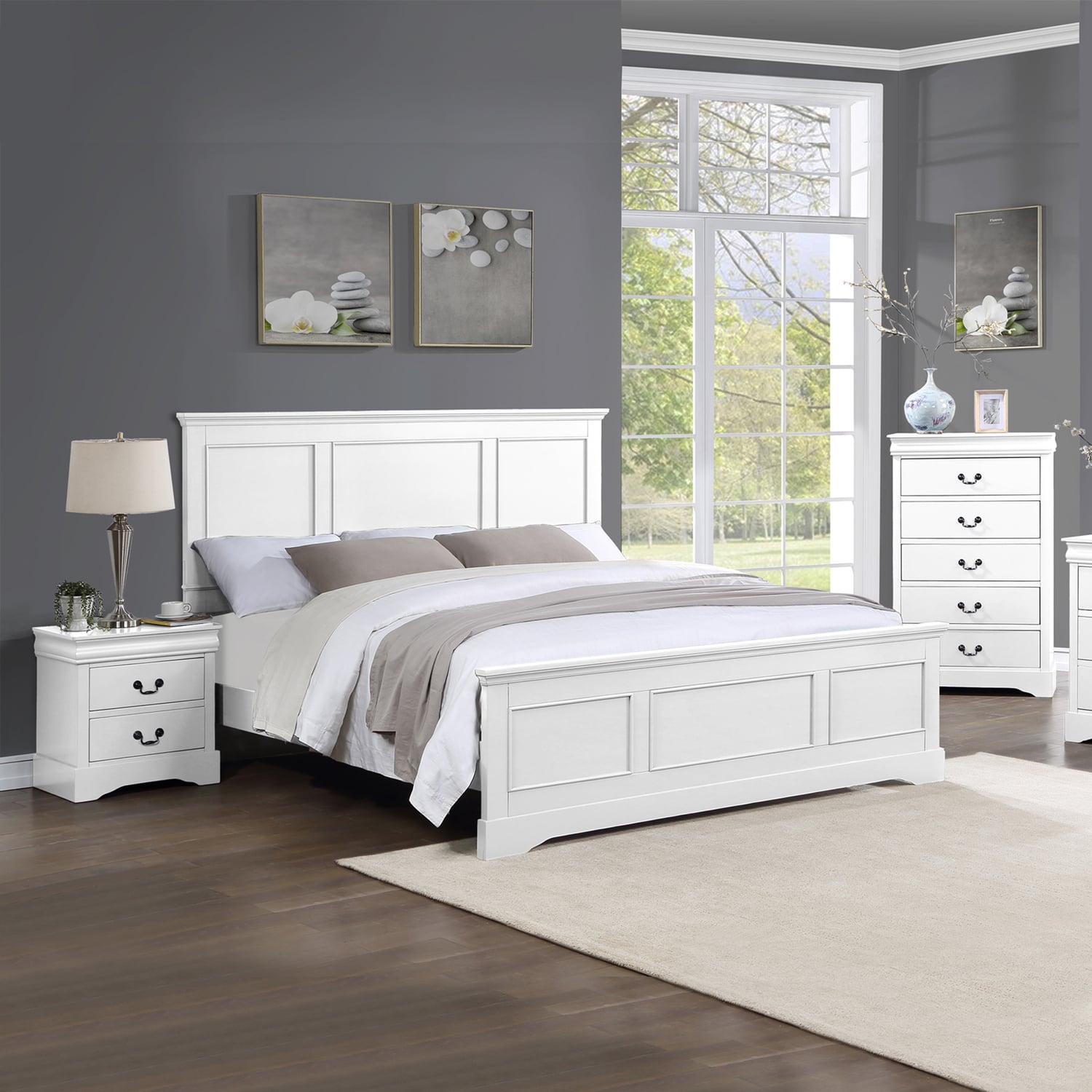 4 Piece White Caila II Bedroom Set