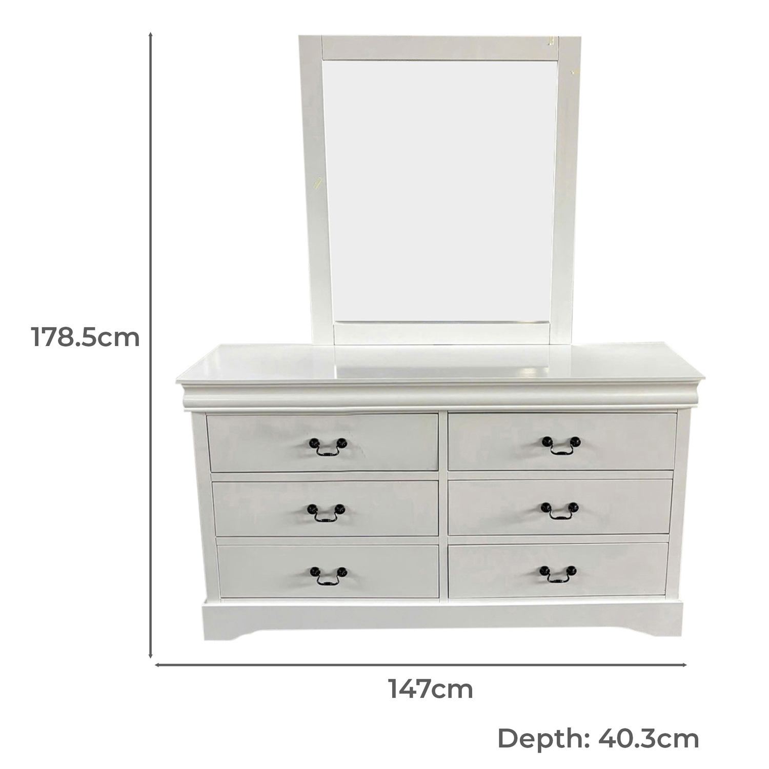 5 Piece White Caila Bedroom Set
