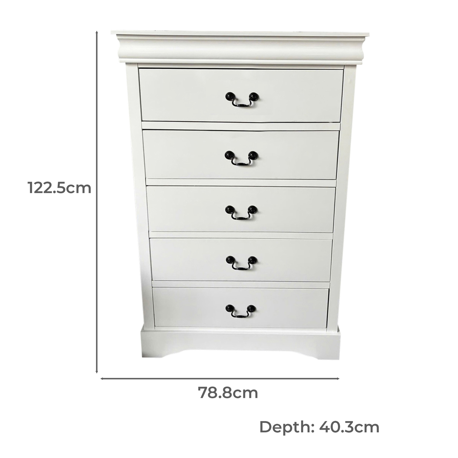 5 Piece White Caila Bedroom Set