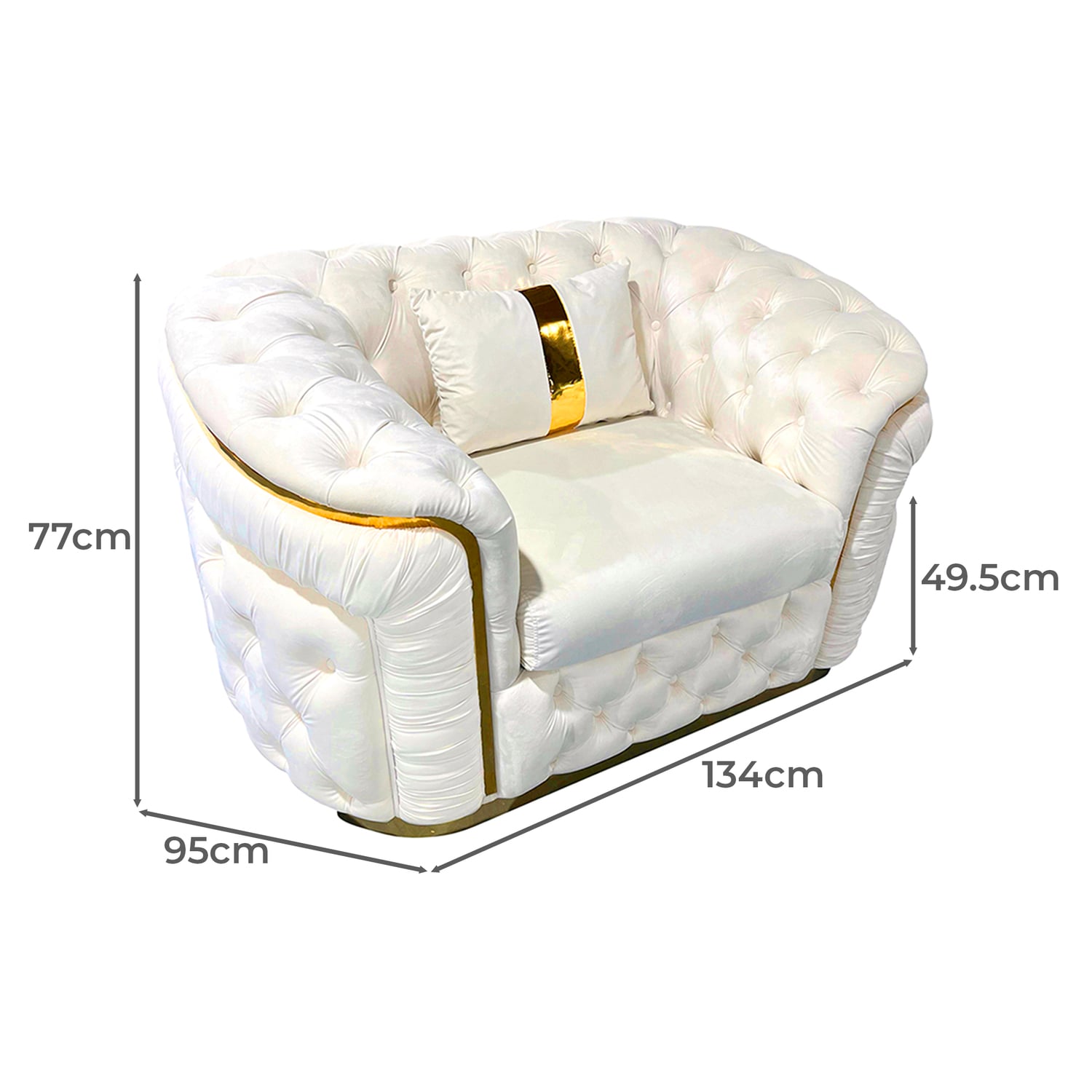 Raleigh Velvet Armchair