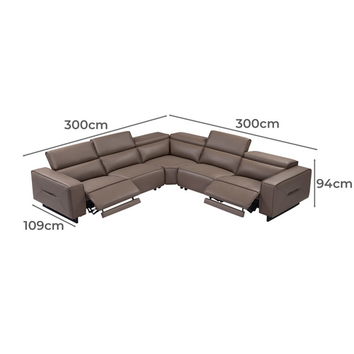 Inayah 6 Seater Faux Leather Recliner Sofa Set