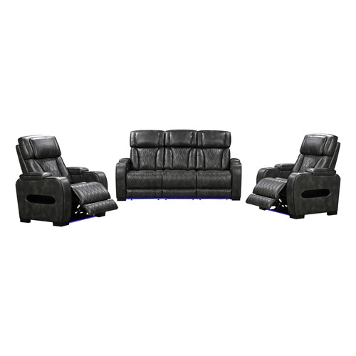 Frederick 5 Seater Faux Leather Recliner Sofa & Armchair Set