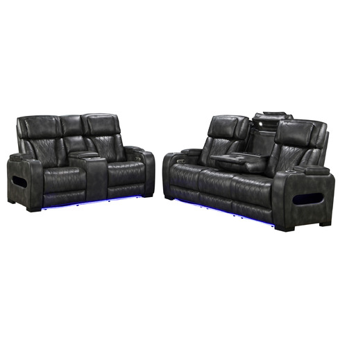 Frederick 5 Seater Faux Leather Recliner Sofa Set