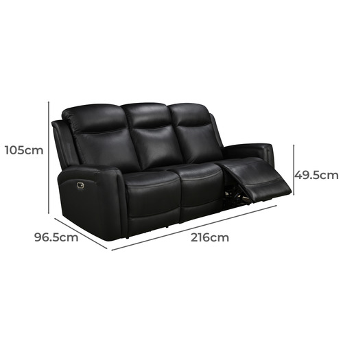 Guerrero 3 Seater Leather Recliner Sofa