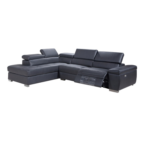 Orville 3 Seater Cow Leather Modular Recliner Sofa with Chaise