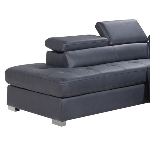 Orville 3 Seater Cow Leather Modular Recliner Sofa with Chaise