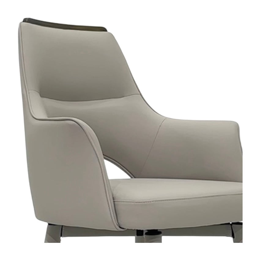 Wilbur Faux Leather Swivel Dining Chairs