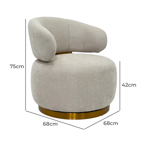 Lewis Upholstered Swivel Accent Chair