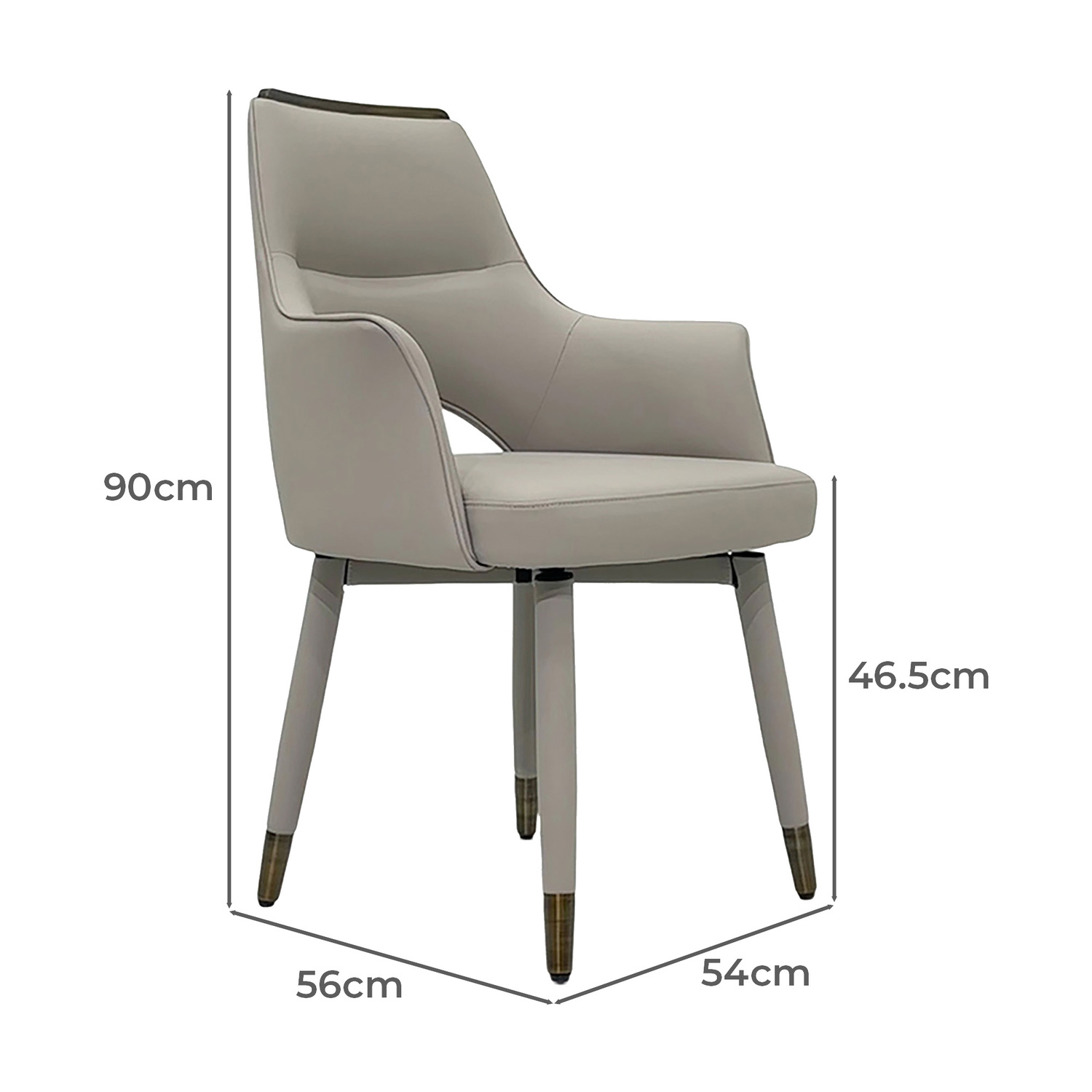 Wilbur Faux Leather Swivel Dining Chairs