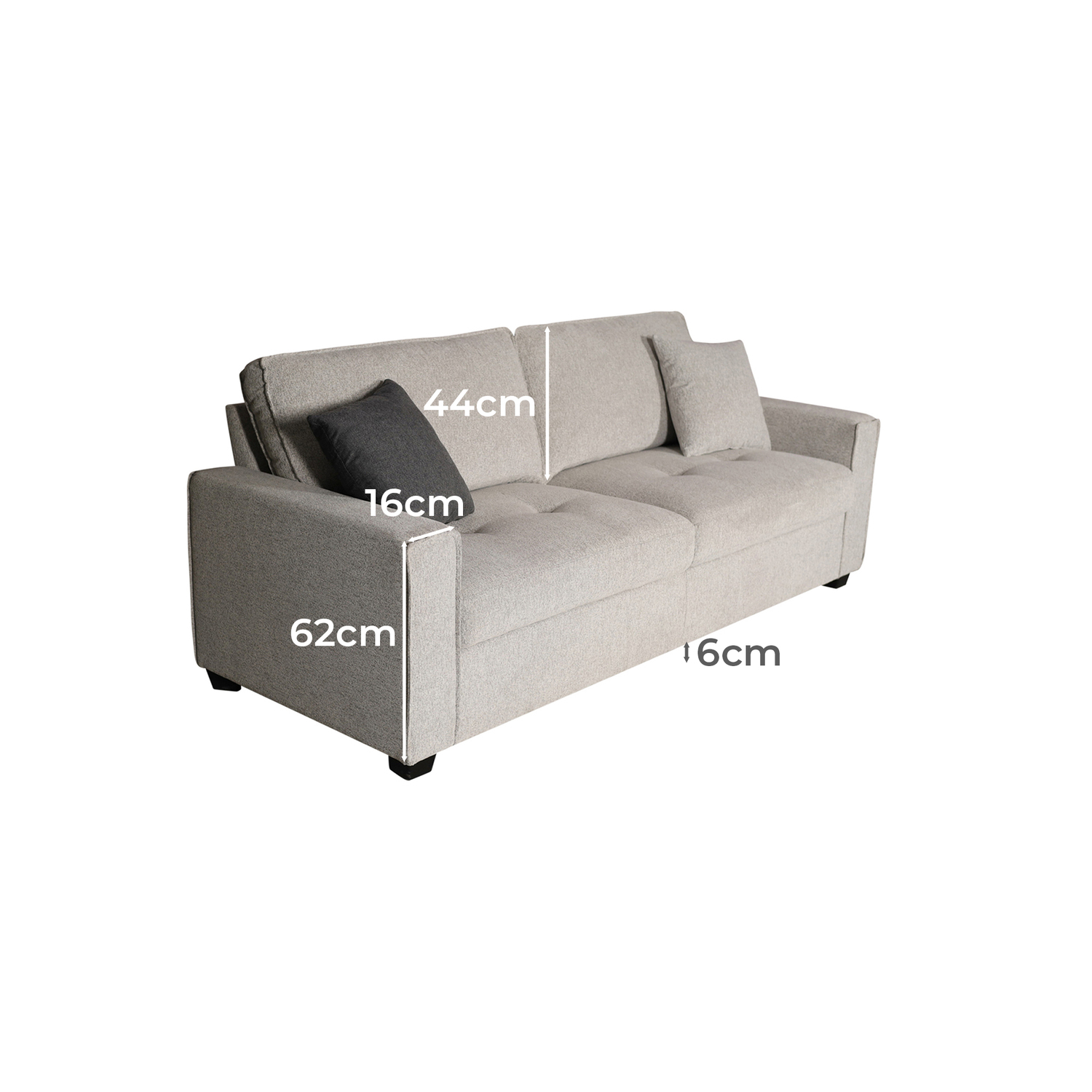Sami 3 Seater Upholstered Sofa