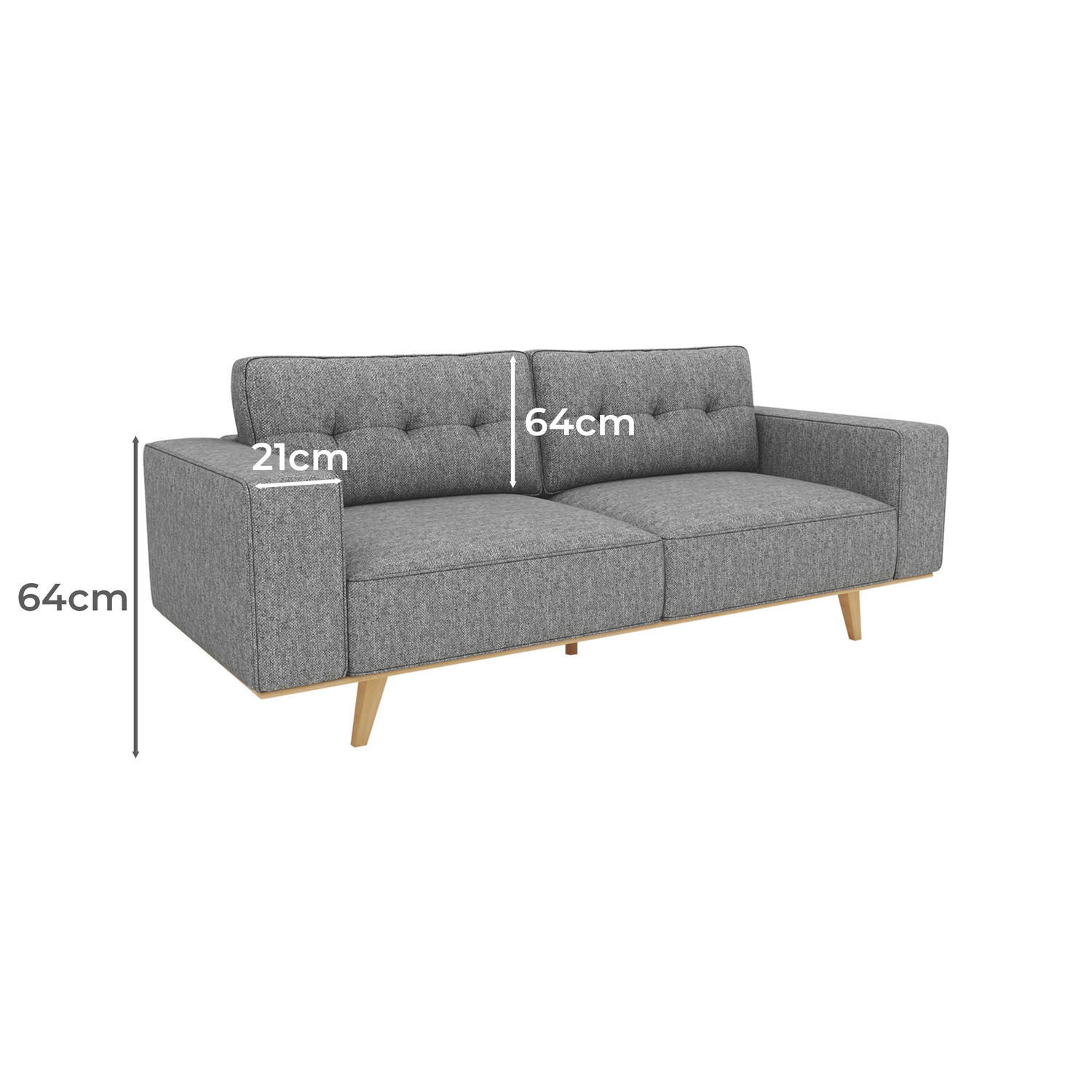 Jagoda 3 Seater Upholstered Sofa