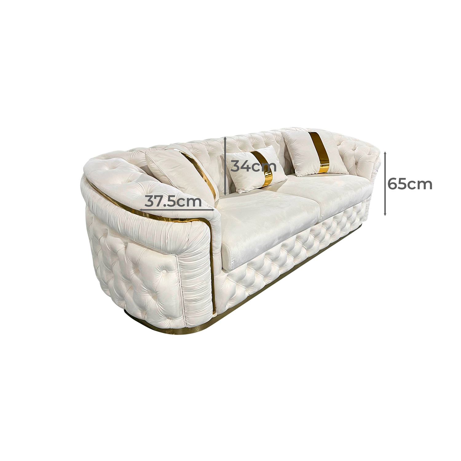 Raleigh 3 Seater Velvet Sofa