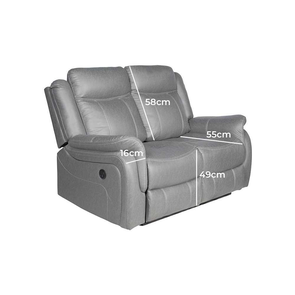 Aria 2 Seater Faux Leather Recliner Sofa