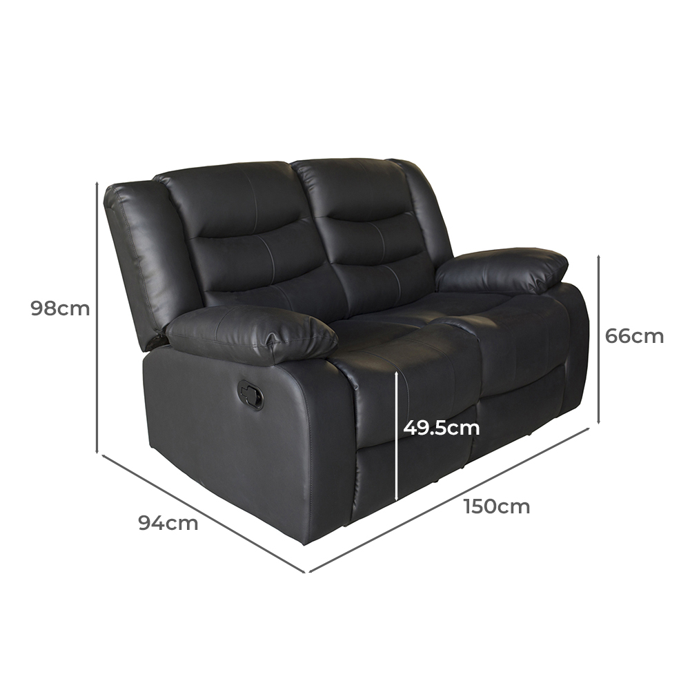Ipanema 2 Seater Faux Leather Recliner Sofa