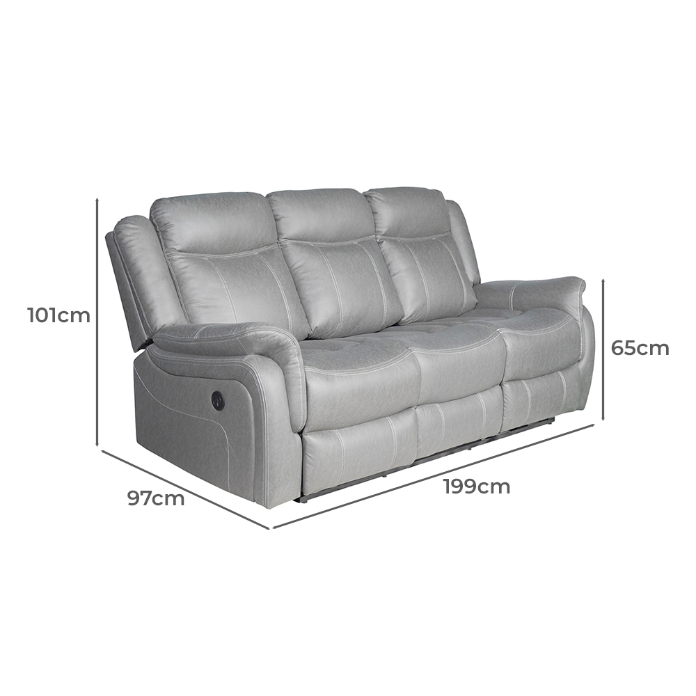 Aria 5 Seater Faux Leather Recliner Sofa & Armchair Set