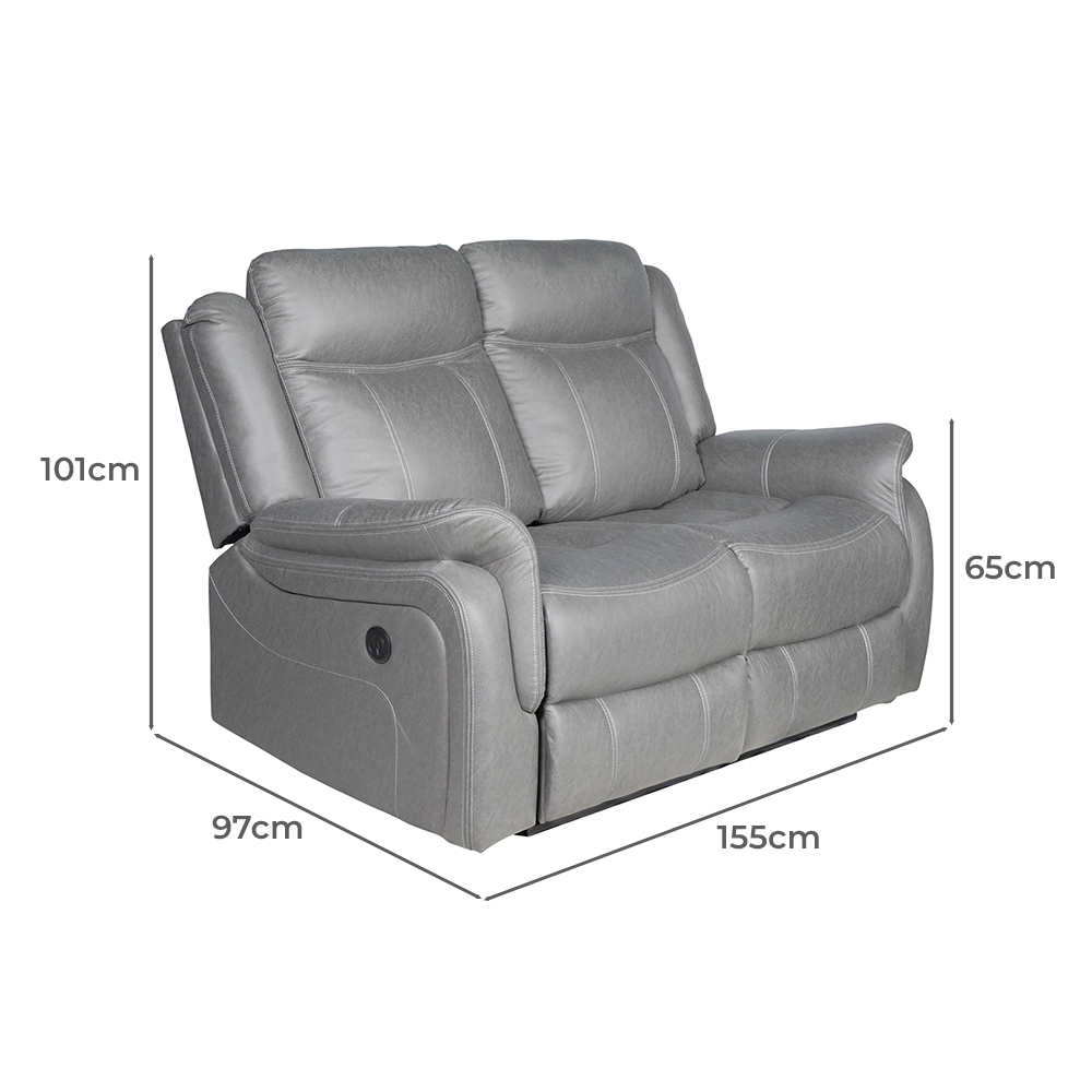 Aria 5 Seater Faux Leather Recliner Sofa Set