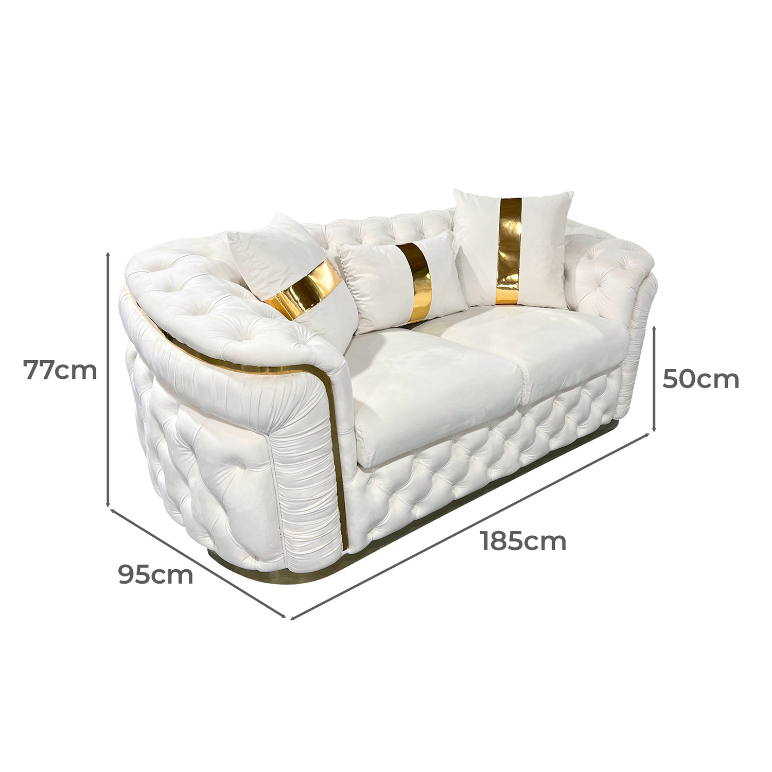 Raleigh 5 Seater Velvet Sofa Set