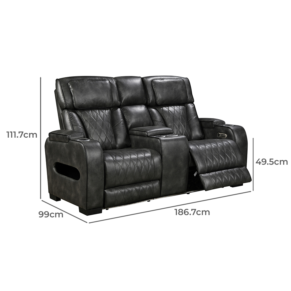 Frederick 5 Seater Faux Leather Recliner Sofa Set