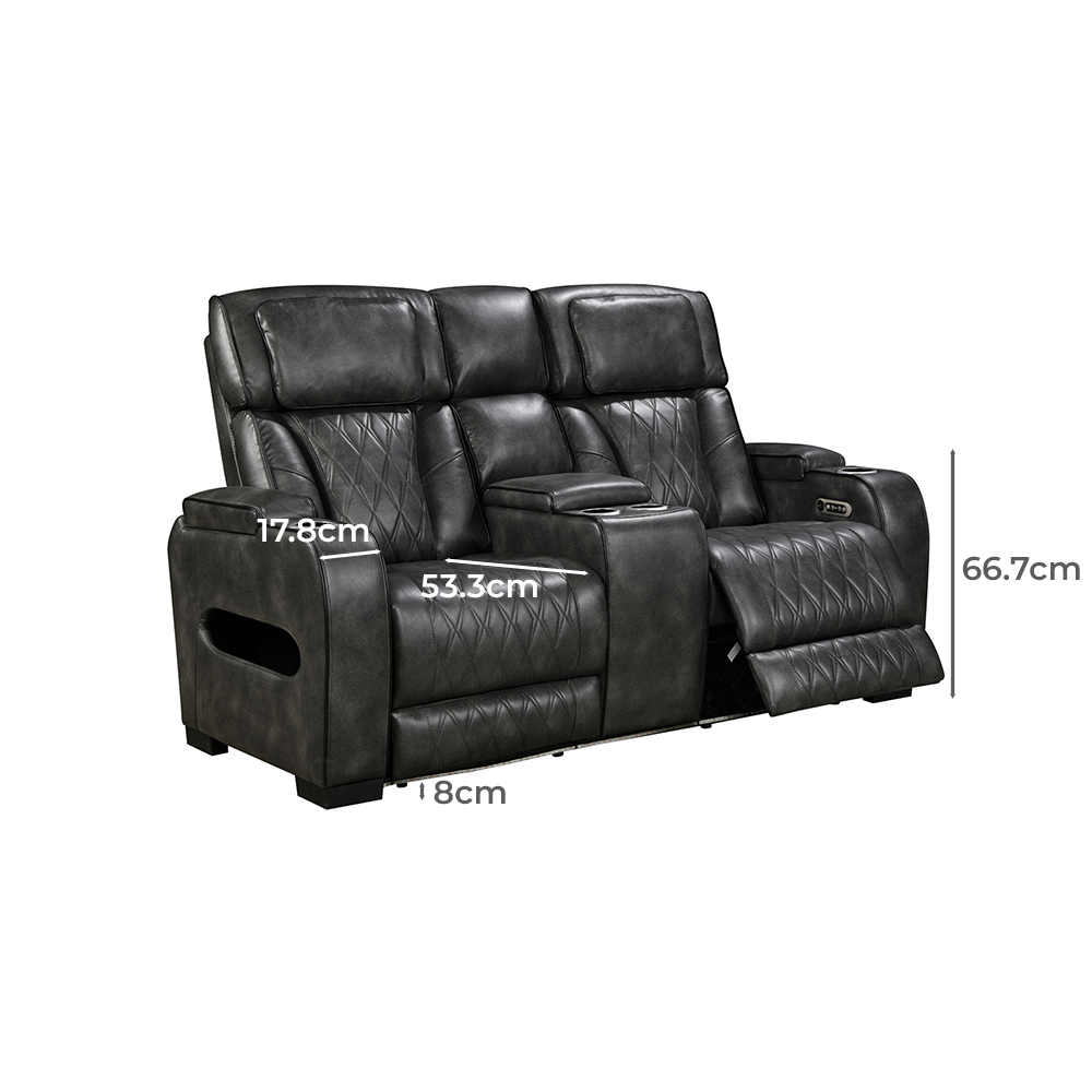 Frederick 5 Seater Faux Leather Recliner Sofa Set