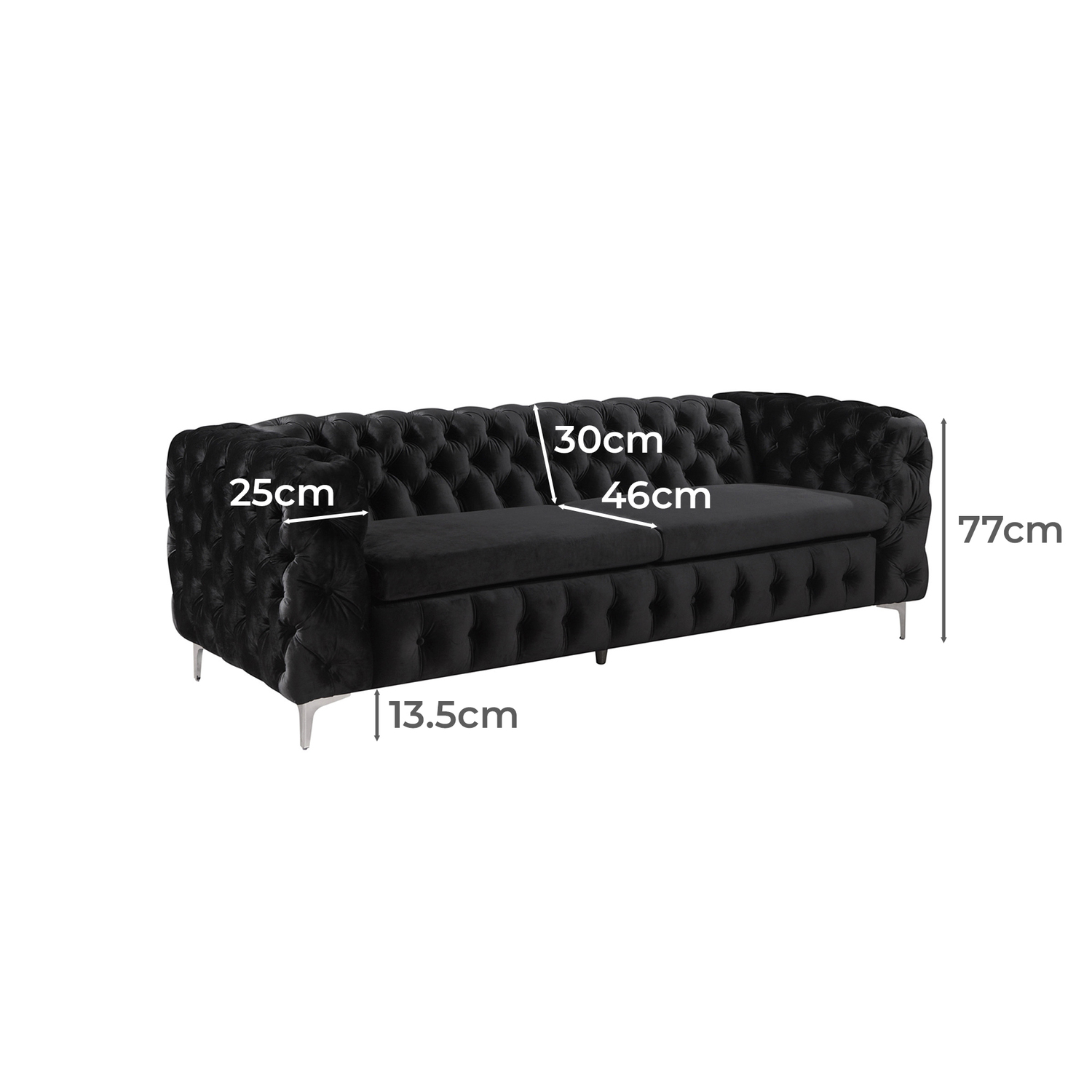 Eddard 5 Seater Velvet Sofa Set