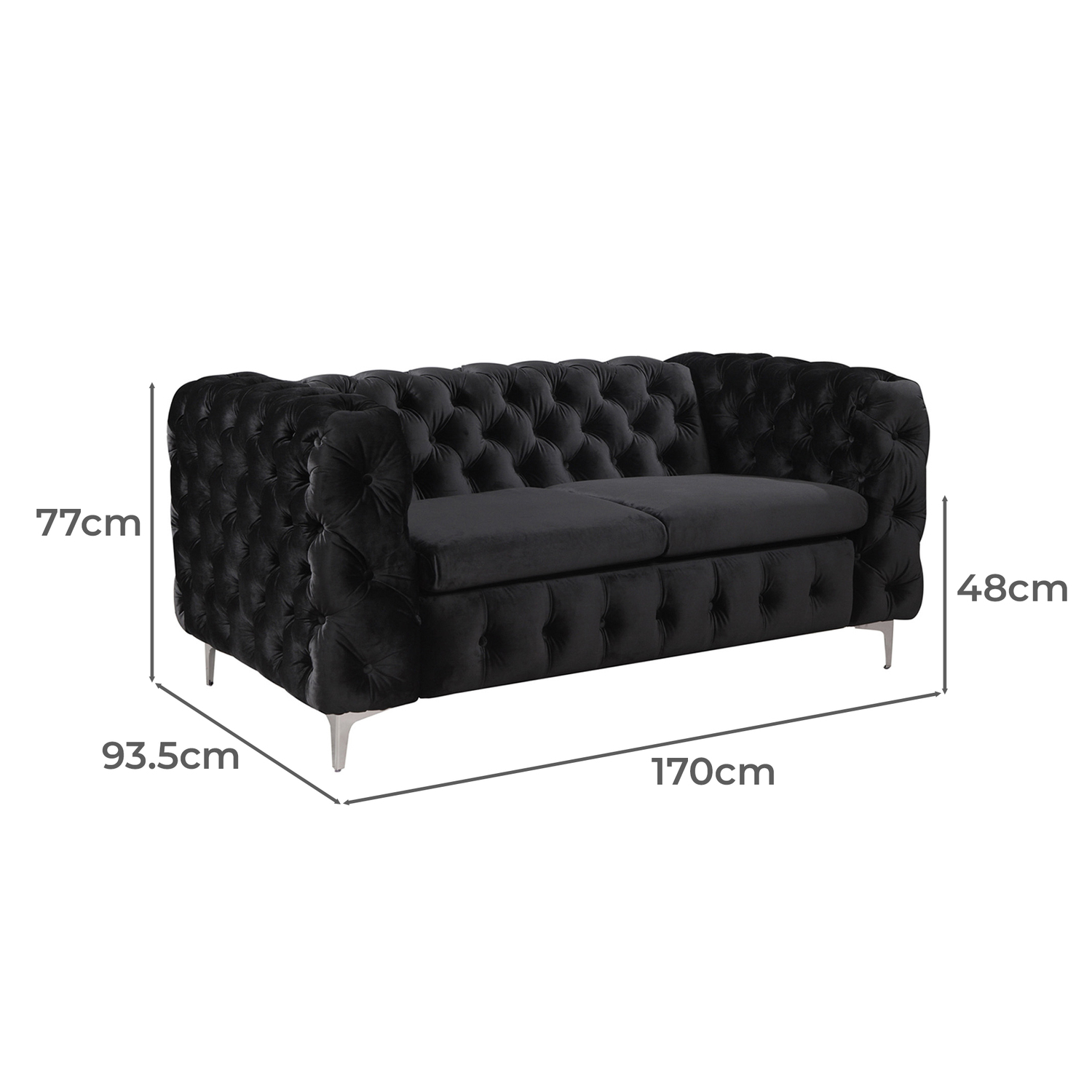 Eddard 5 Seater Velvet Sofa Set